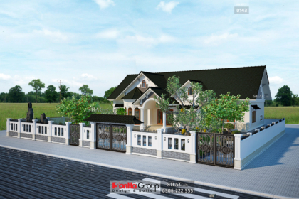 Biệt thự vườn 1 tầng diện tích 230m2 sân cổng đẹp