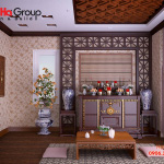 Mẫu thiết kế phòng thờ đẹp và phong thủy cho nhà phố năm 2020   Mẫu 7