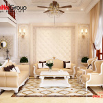 Ý tưởng trang trí phòng khách đẹp sang trọng kiểu tân cổ điển năm 2020