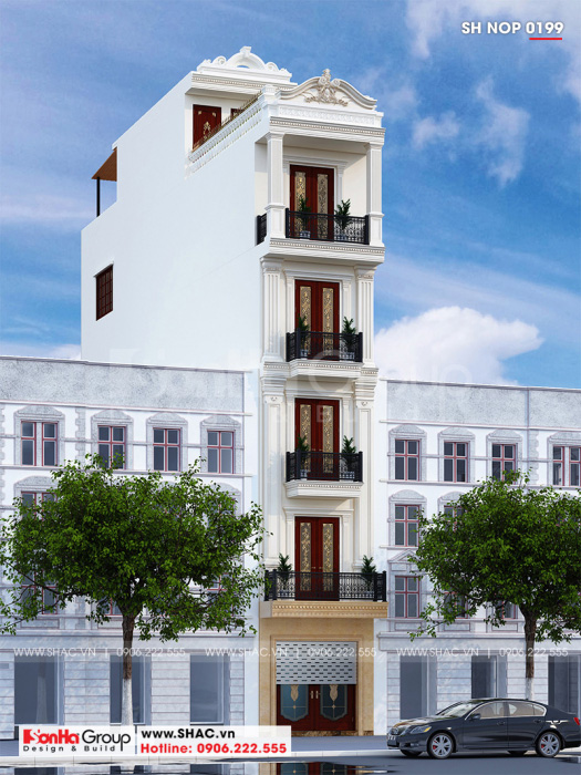 1 Thiết kế nhà ống tân cổ điển đẹp tại hà nội sh nop 0199