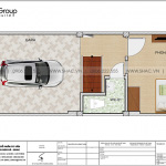 2 Mặt bằng tầng 1 nhà ống hiện đại 5 tầng tại hà nội sh nod 0209