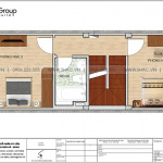 4 Mặt bằng tầng 3 nhà ống hiện đại 4 phòng ngủ tại hà nội sh nod 0209