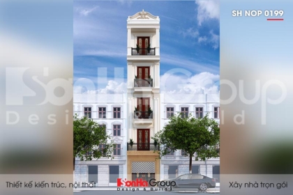 BÌA thiết kế nhà ống 5 tầng kiểu tân cổ điển tại hà nội sh nop 0199