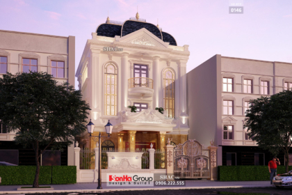 Biệt thự 3 tầng tân cổ điển mặt tiền rộng 9m