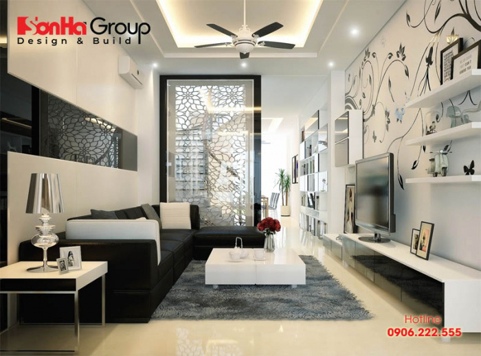 Mẫu thiết kế nội thất phòng khách diện tích nhỏ tiện nghi với xu hướng giản đơn mà sang trọng với vật dụng cao cấp 