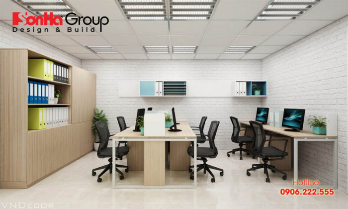 Mẫu thiết kế và bày trí nội thất phòng làm việc hiện đại, trang trọn cho văn phòng công ty rất tiện nghi, hợp phong thủy 