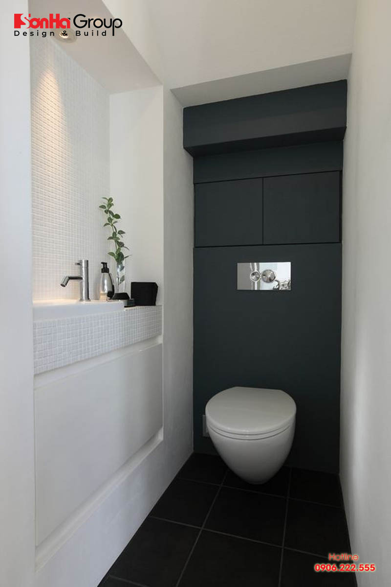 Thiết kế nhà vệ sinh 2m2 mang phong cách hiện đại tối giản