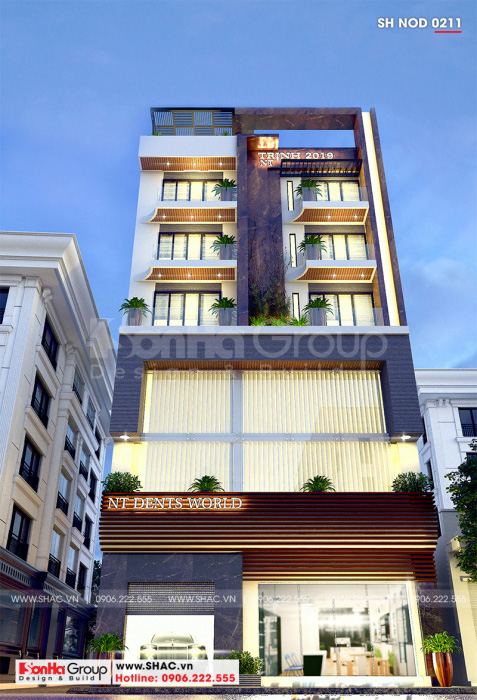 1 Thiết kế nhà ống kiểu hiện đại đẹp tại hà nội sh nod 0211