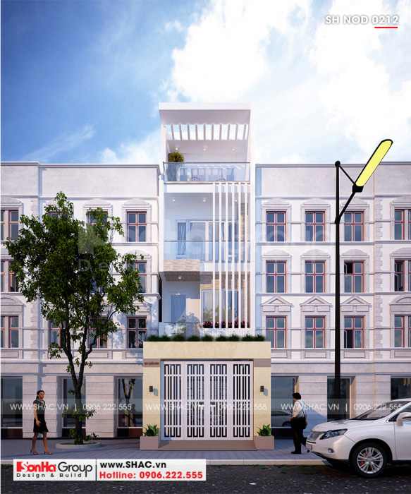 1 Thiết kế nhà ống kiểu hiện đại tại hải phòng sh nod 0212