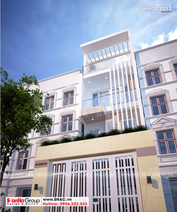 2 Mẫu nhà ống hiện đại 4 tầng tại hải phòng sh nod 0212