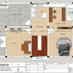 5 Mặt bằng tầng 3 biệt thự 3 tầng tân cổ điển tại ninh bình sh btp 0147