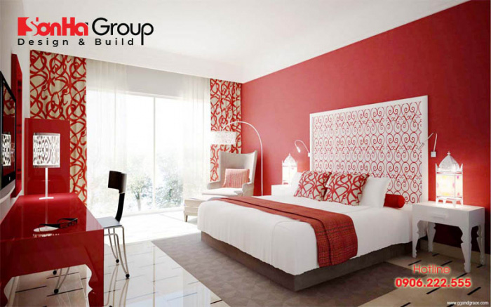 Căn phòng ngủ của người mệnh Hỏa bạn nên chọn màu sắc thuộc hành Mộc làm màu chủ đạo như đỏ, tím, hồng 