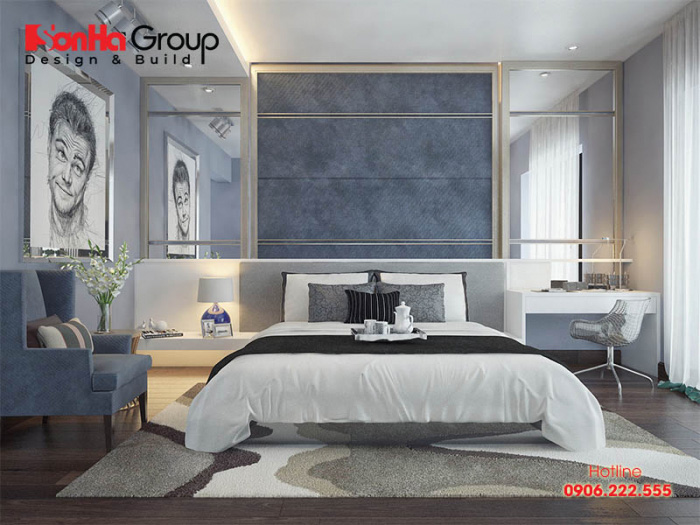 Mẫu phòng ngủ nhỏ diện tích 13m2 có thiết kế nội thất hiện đại theo đúng sở thích của chủ nhân căn phòng 