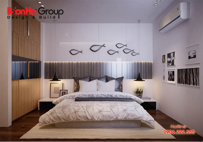 Mẫu thiết kế phòng ngủ 13m2 với nội thất hiện đại đẹp hoàn mỹ 