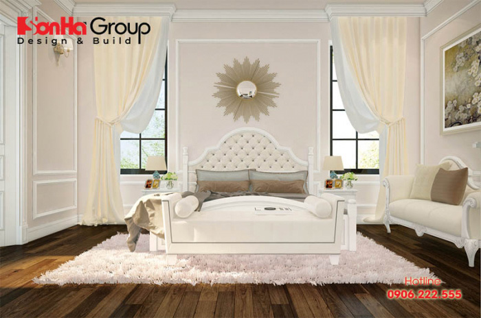 Nội thất phòng ngủ 15m2 phong cách tân cổ điển nhẹ nhàng và đầm ấm với vật dụng tiện nghi, sắp xếp ngăn nắp nhất 