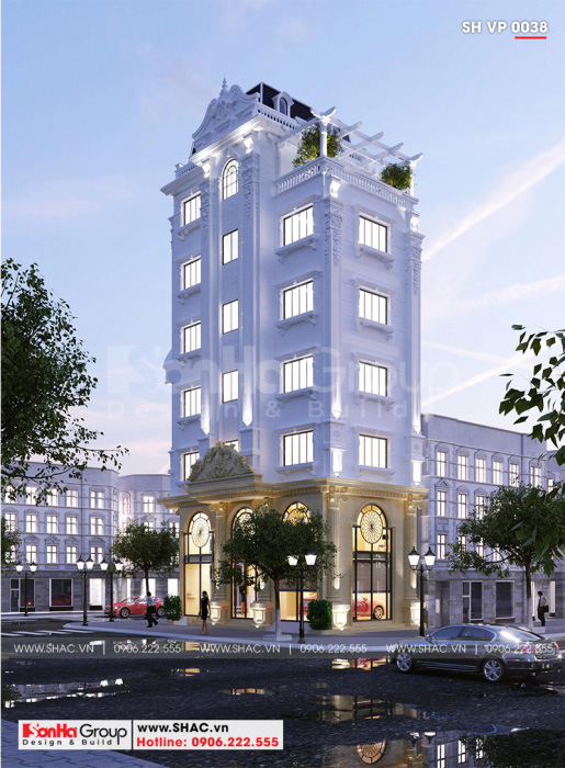 1 Thiết kế tòa nhà văn phòng tại hà nội sh vp 0038