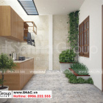 12 Mẫu nội thất sân ướt nhà ống kết hợp văn phòng tại hải phòng