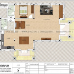 4 Mặt bằng tầng 1 biệt thự tân cổ điển 2 mặt tiền tại hải phòng sh btp 0148