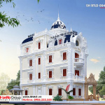 5 Thiết kế biệt thự lâu đài mặt tiền 11,4m tại long an sh btld 0041