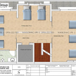 7 Bản vẽ tầng 3 tòa nhà văn phòng 6 tầng tại hà nội sh vp 0038