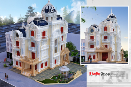 Biệt thự lâu đài 4 tầng 1 tum 200m2 tân cổ điển