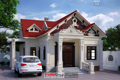 Biệt thự tân cổ điển 1 tầng 130m2 mặt tiền 10m