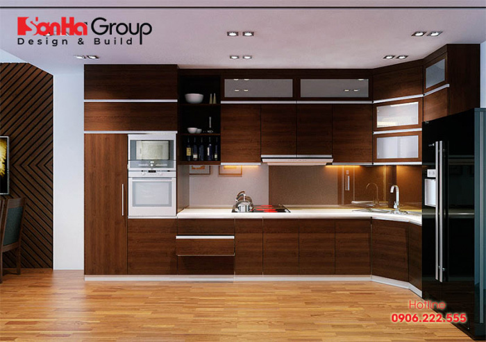 Căn phòng bếp hiện đại có thiết kế nội thất đơn giản mà cao cấp đón đầu xu hướng thịnh hành nhất hiện nay