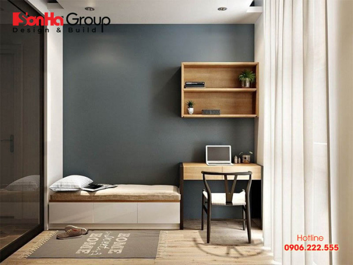 Căn phòng ngủ 4m2 được thiết kế nội thất đơn giản theo xu hướng thịnh hành nhất 