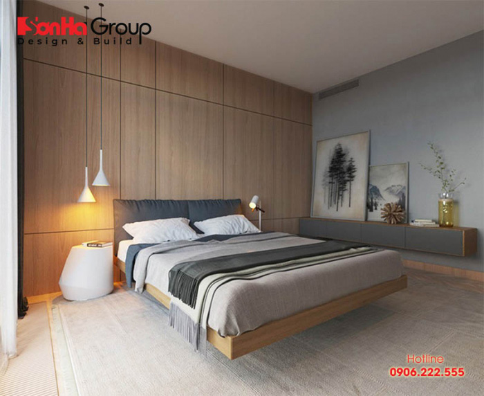 Căn phòng ngủ chung cư hiện đại với ý tưởng thiết kế nội thất tối giản vẫn đảm bảo yếu tố thẩm mỹ 
