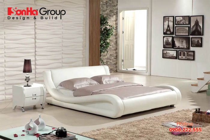 Mẫu giường bọc da đẹp giúp nâng tầm không gian phòng ngủ 