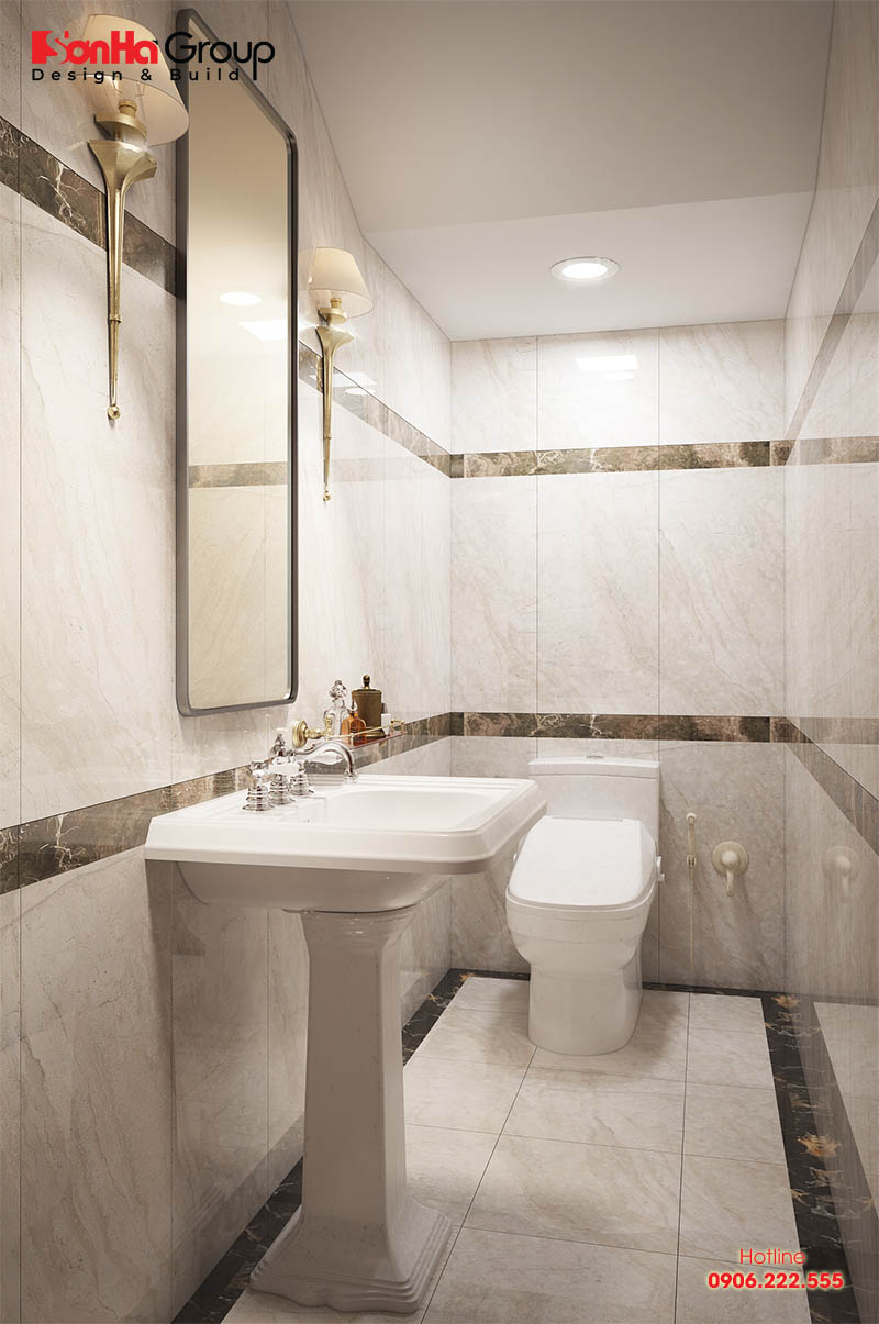 Mẫu phòng tắm, vệ sinh hiện đại đơn giản và tiện ích cho căn phòng ngủ có diện tích khiêm tốn của nhà phố 