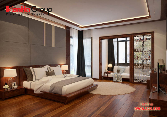 Mẫu thiết kế nội thất phòng ngủ 35m2 rộng thoáng phong cách hiện đại cập nhật xu hướng thiết kế mới nhất 2020 