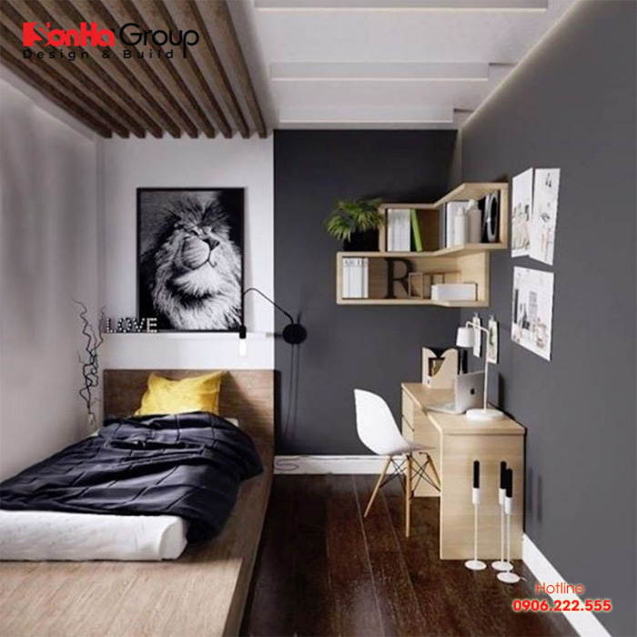 Thiết kế phòng ngủ nhỏ 5m2 siêu tiết kiệm diện tích với những đồ nội thất cần thiết nhất cho gia đình 