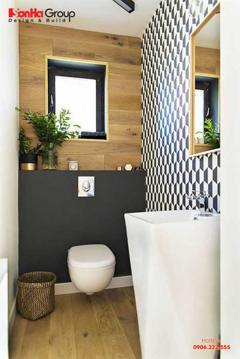 Ý tưởng thiết kế nhà vệ sinh diện tích nhỏ đơn giản mà hiện đại 1