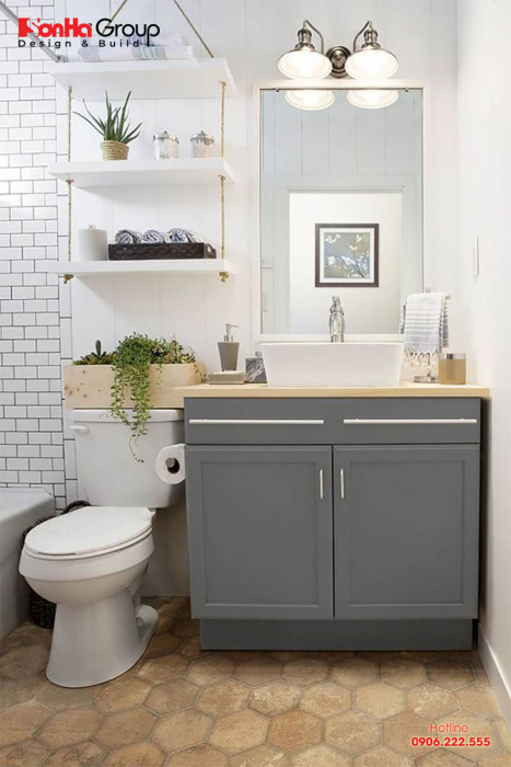 Ý tưởng thiết kế nhà vệ sinh diện tích nhỏ đơn giản mà hiện đại 2
