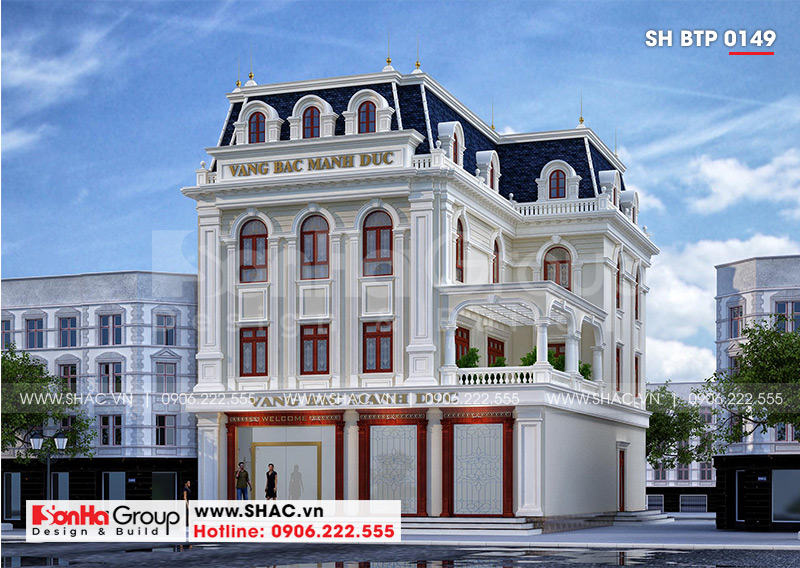 Kiến trúc ngôi biệt thự  3 tầng hội tụ những nét đẹp tinh tế và kiêu sa của dòng kiến trúc tân cổ điển Pháp khiến bao người phải ngoái nhìn 