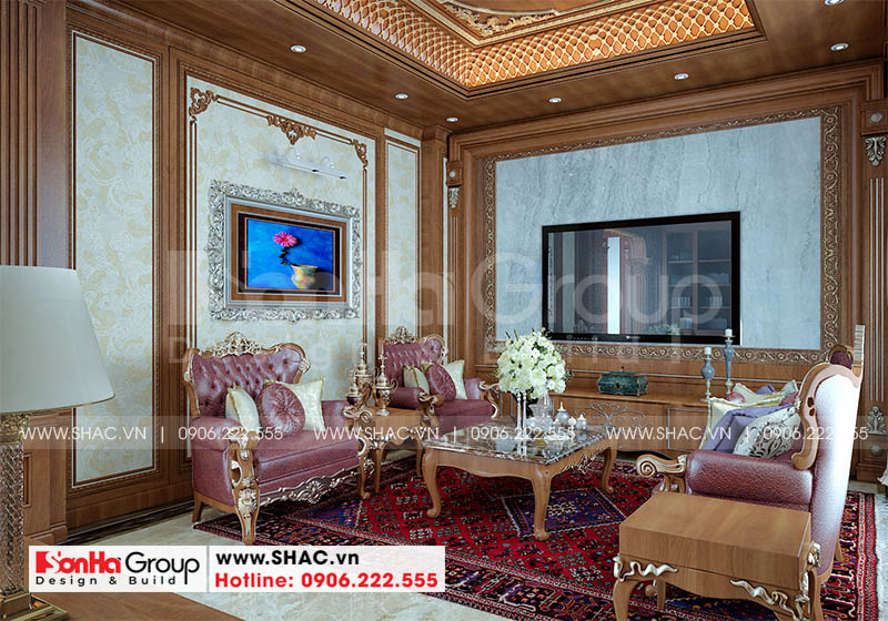 Thiết kế nội thất phòng làm việc ấn tượng với đồ nội thất gỗ tự nhiên 