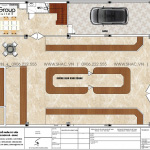 3 Mặt bằng tầng 1 biệt thự tân cổ điển mặt tiền 15m tại hải phòng sh btp 0149