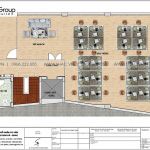 6 Bản vẽ lầu 1 và 2 tòa nhà văn phòng mặt tiền 9,1m tại sài gòn sh vp 0039