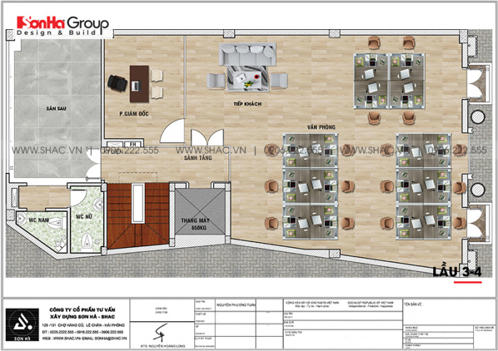 7 Mặt bằng lầu 3 4 tòa nhà văn phòng đẹp tại sài gòn sh vp 0039