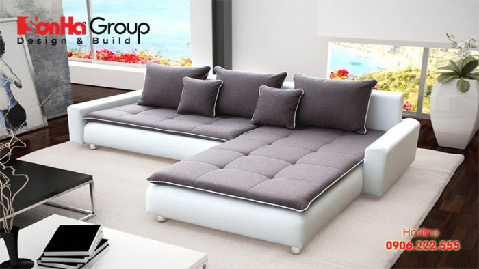 Bộ sofa chữ L phù hợp với nhiều loại không gian và dễ sắp xếp 