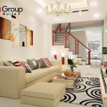 Mẫu nội thất phòng khách kết hợp bếp tuyệt đẹp mẫu 1