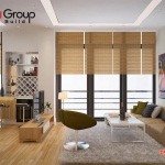 Mẫu nội thất phòng khách kết hợp bếp tuyệt đẹp mẫu 11