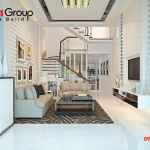 Mẫu nội thất phòng khách kết hợp bếp tuyệt đẹp mẫu 14