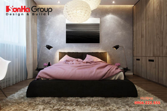 Mẫu phòng ngủ chung cư đẹp, hiện đại có thiết kế nội thất đơn giản nhưng tinh tế đến từng tiểu tiết. 