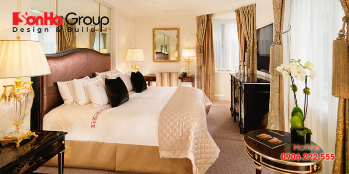 Mẫu phòng ngủ khách sạn tiêu chuẩn 5 sao đẹp sang trọng 11