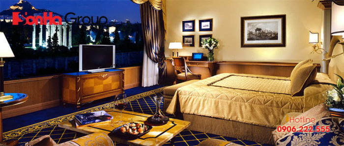 Mẫu phòng ngủ khách sạn tiêu chuẩn 5 sao đẹp sang trọng 12
