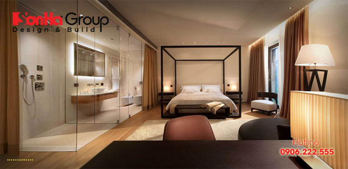 Mẫu phòng ngủ khách sạn tiêu chuẩn 5 sao đẹp sang trọng 2