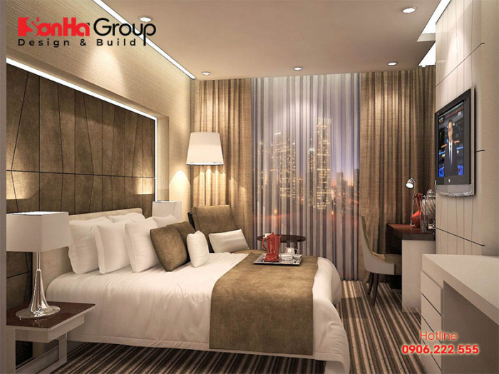 Mẫu phòng ngủ khách sạn tiêu chuẩn 5 sao đẹp sang trọng 8