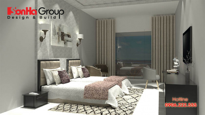 Mẫu phòng ngủ khách sạn tiêu chuẩn 5 sao đẹp sang trọng 9